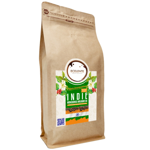Kawa Ziarnista Indie Malabar Monsooned AA 1kg Speciality - 100% Arabica - Świeżo Palona Kawa Ziarnista Indie Malabar Monsooned AA 1kg Speciality - 100% Arabica - Świeżo Palona