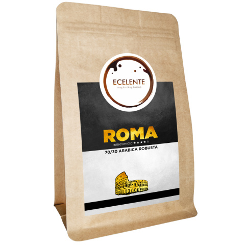 Kawa Ziarnista Roma Blend Mieszanka 70/30 - Włoski wypał 200g Speciality - Świeżo Palona Kawa Ziarnista Roma Blend Mieszanka 70/30 - Włoski wypał 200g Speciality - Świeżo Palona