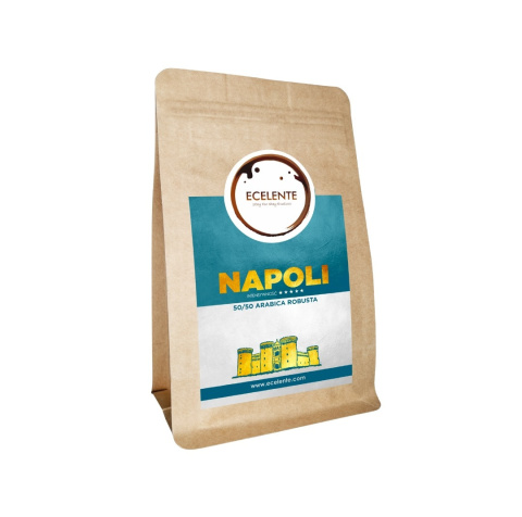 Kawa Ziarnista Napoli Mieszanka 50/50 - Włoski wypał 200g Speciality - Świeżo Palona Kawa Ziarnista Napoli Mieszanka 50/50 - Włoski wypał 200g Speciality - Świeżo Palona
