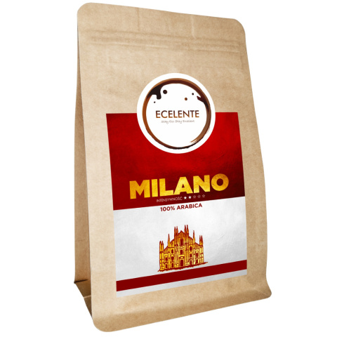 Kawa Ziarnista Milano Mieszanka 3 Arabici - Włoski wypał 200g - 100% Arabica - Speciality - Świeżo Palona Kawa Ziarnista Milano Mieszanka 3 Arabici - Włoski wypał 200g - 100% Arabica - Speciality - Świeżo Palona
