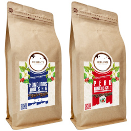 Kawa Ziarnista Zestaw 2x1kg - Peru + Honduras - Speciality - 100% Arabica - Świeżo Palona